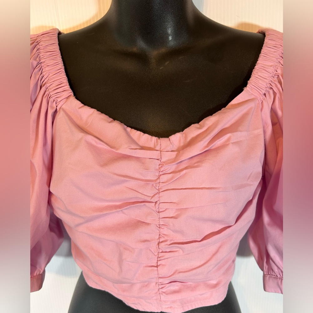 Abercrombie & Fitch Pink Cropped Top Size XS - Picture 10 of 13